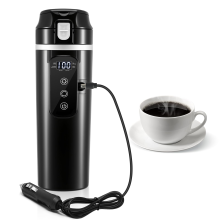 Portable 24V/12V Electric Travel Kettle for Car/Truck, 500ml Fast-Boiling Stainless Steel