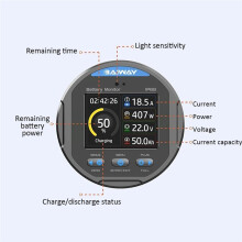 BAIWAY  8-80V 350A Battery Tester Waterproof Coulometer Vehicle Battery Capacity Indicator Ammeter Voltmeter Battery Tester