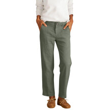 Women Linen Pants Wide Leg Dress Pants Casual-Army Green M