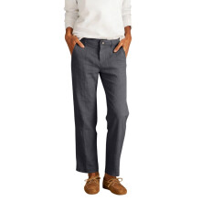 Women Linen Pants Wide Leg Dress Pants Casual Button-Gray S