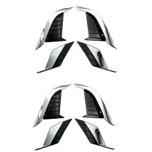 4x for 2020 2021 ABS Chrome Front Rear Fog Light Lamp Eyelid Eyebrow Cover Trim