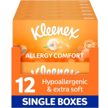 Kleenex Allergy Comfort 3 Ply Tissues Pack of 12