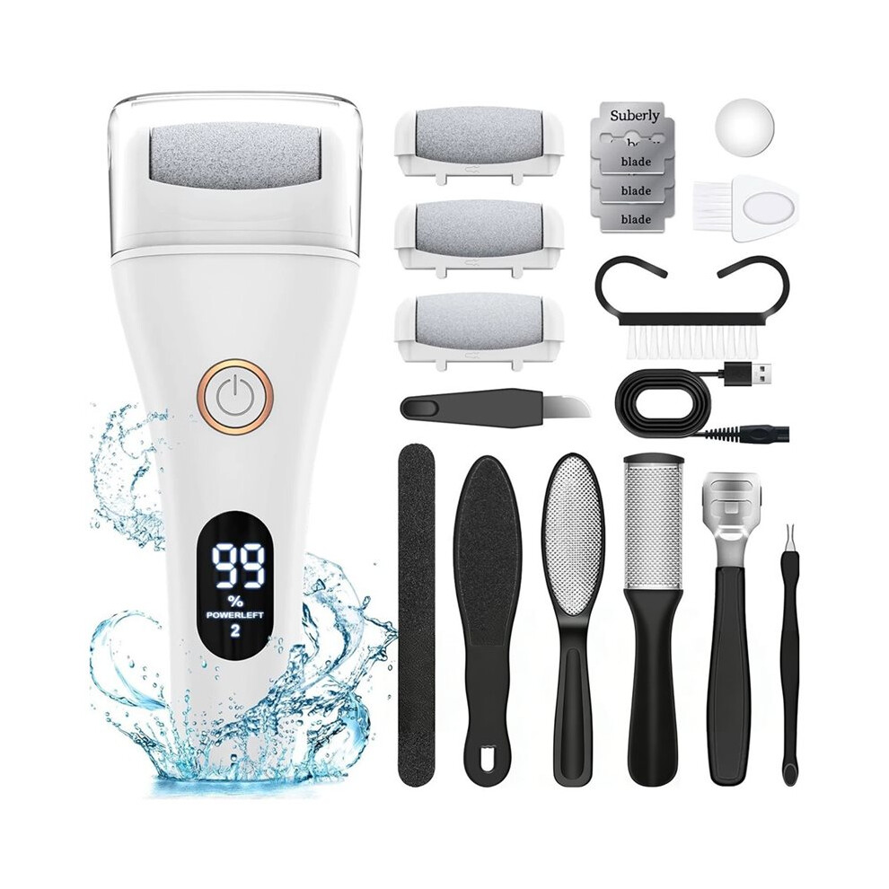 Electric Callus Remover Professional Foot Polisher Pedicure Machine Rechargeable Heel Scrubber for Smooth Feet Care A