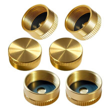 6Pcs Solid Brass Propane Tank Cap Universal for 1 LB Refillable Propane Cylinders with Rubber Washer for Camping RV BBQ