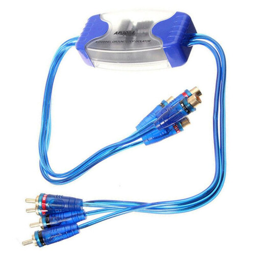 2X 4-Channel RCA Audio Noise Filter Suppressor Ground Loop Isolator Car Stereo 50W 2