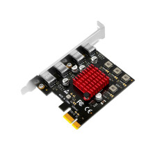 Carte D'Extension PCI-E Vers USB3.0 5 Gbit/S pour Ordinateur de Bureau, Carte Adaptateur Type-C 4 , Carte D'Extension USB3.2 Ă Charge Rapide