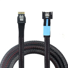 Gen5 MCIO Slimline SFF-8654 4i auf SFF-8654 4i Kabel, Geflochtenes Kabel, Draht für Server-Datenkabel, Verbindungskabel