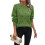 Damen-Pullover mit Punkten, Langärmelig, Rundhalsausschnitt, Strickpullover-Oberteile Grün XL 1