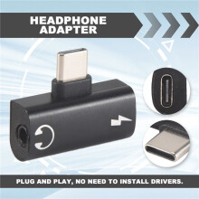 USB Type C to 3.5mm Jack AUX Audio Headphone Adapter Audio Converter Digital Decoder Fast Charger PD30W