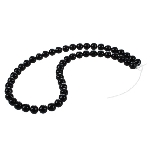 3X Rund Edle Schwarz Onyx Perlen Bead Strang Halbedelstein 8mm 1