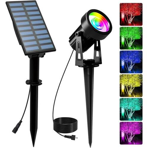 Solar Panel Solar Lamp Solar Powered Pathway lighting Energy Saving RGB