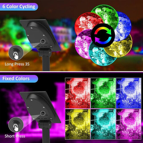 Solar Panel Solar Lamp Solar Powered Pathway lighting Energy Saving RGB 1