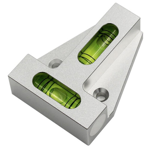 2X T Type Level Meter,  Spirit Level Bubble Two Ways T Type Portable XY Dual-Axis Horizontal A 2