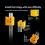 Multifunctional PLA Water Cup Bracket Compatible for Simulation Racing Flight Simulator Aluminum Profile Yellow 6