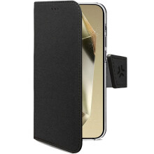 Portemonneehoesje voor Samsung Galaxy S25 FE, zwart, eco-leer