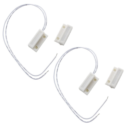 2X White Door Window Contacts Magnetic Reed  Sensor