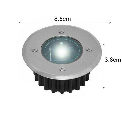 4x Solar-Powered Stainless Steel LED Deck Lights 1