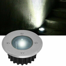 4x Solar-Powered Stainless Steel LED Deck Lights