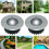 4x Solar-Powered Stainless Steel LED Deck Lights 3