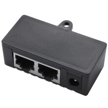 6X Poe Splitter Poe Injector Rj45  5.5mm x 2.1mm Input Passive Poe Injector Splitter Adapter Connector (Black)
