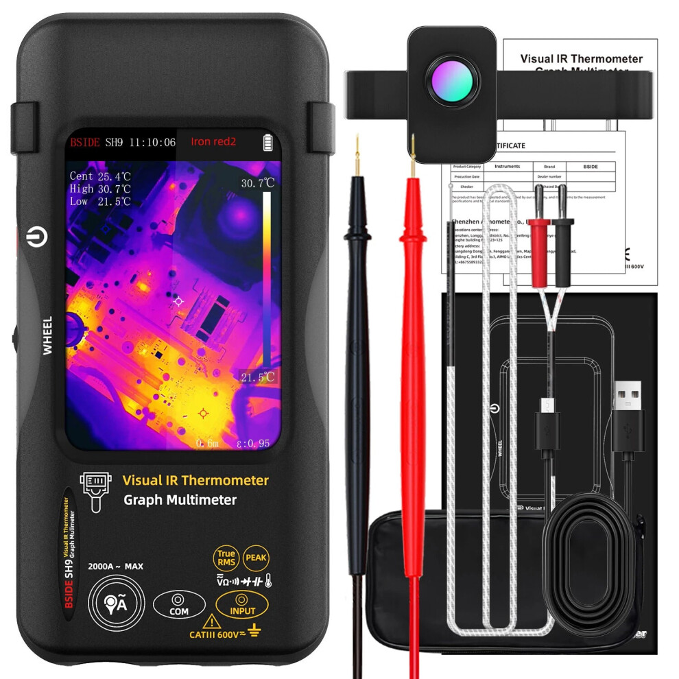 (Fusion-320S (Standard)) Greenzech Fusion-320 Series | 320X428 Hd Thermal Imaging Multimeter | Professional 10A & 2000A Diagnostic Station 8727971927878