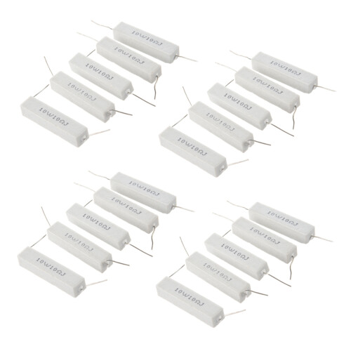 10W 10 Ohm 5% Winding Ceramic Cement Power Resistor x 20