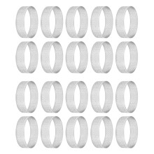 20Pcs Circular Tart Rings with Holes Stainless Steel Fruit Pie Quiches Cake Mousse Mold Kitchen Baking Mould 7cm