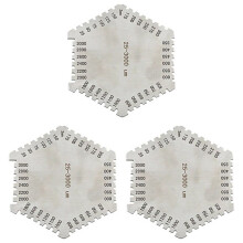 3X Hoch Präzises Sechskant Nass Film Kamm Instrument Aus Edelstahl Edelstahl Nass Membran Dicken Mess Gerät