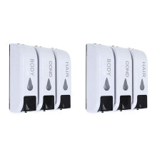 2X Triple Shower Soap Dispenser Wall Mounted Liquid Soap Shampoo Dispenser Washing Lotion for Bathroom
