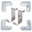 6Pcs Tool: 4Pcs Clear Safety Soft Plastic Table Desk Corner Guard Protector & 2Pcs Back Door Hook Cabinet Clothes Hanger 1