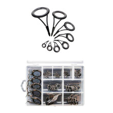 8 Pcs Fishing Rod Guides Tip Fish 5-18mm Dia Pole  Rings Eyes Set Rings Frame & 40Pcs Fishing Rod Guides Tip 8 Sizes