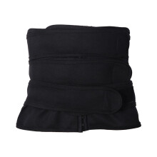 Hot Sweat Waist Slimming Fine-Tuning Zipper Belt Body Shaping Machine Weight Loss Exercise Belt Large Size Black XL