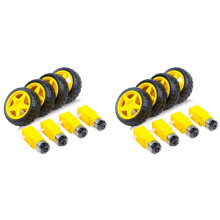 8 STÜCKE  Elektro Motor + Kunststoff TT Motor Reifen Rad Doppel Welle Getriebe Motor TT Getriebe Motor für   Auto