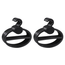 40X Écharpe Châle Tie Holder Organisateur Ovale En Plastique Cintres Stockage Cintres Noir