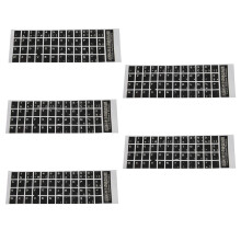 5X White Letters French Azerty Keyboard Sticker Cover Black for Laptop PC