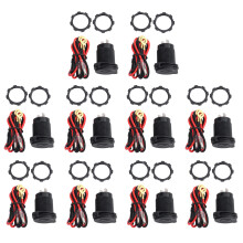 10X Quick Charge 3.0 Dual USB Car Charger 12V 36W USB Fast Charger with for Boat Motorcycle Truck Cart Green
