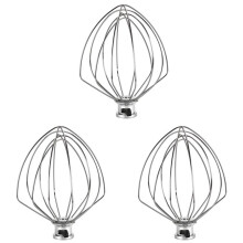 3X KN256WW 6-Draht Peitschen Aufsatz für Kitchen Aid 5-6 Quart Bowl-Lift Stehend Mischer ZubehöR Ersatz, EiercremerüHrer