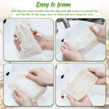 144Er-Pack Seifen-Peeling-Taschen,Seifensparer Aus Sisal-Mesh-Seifenbeutel Bar-Seifenbeutel mit Kordelzug für Bad und Dusche