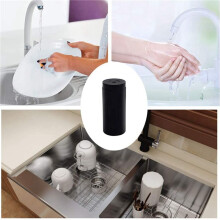 2X Spül Mittel Flasche Drücken für Wasch Becken Küche, Silikon Hand Seifen Spender für Bade Zimmer, Arbeits Platte Dispenser (Schwarz)