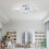 Living And Home 6-Light Adjustable RGB LED Ceiling Light with Remote Control 2