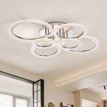 6-Light Adjustable RGB LED Ceiling Light with Remote Control