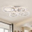 Living And Home 6-Light Adjustable RGB LED Ceiling Light with Remote Control 1