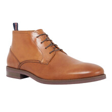 (6 UK, Tan) Dune London Mens Minato Leather Lace Up Ankle Boots