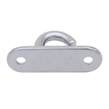 30 Pack Stainless Steel Ceiling Hooks M5 Oval Open Hooks Pad Eye Plate Anchor Screw Wall Mount Hook for Plant Basket