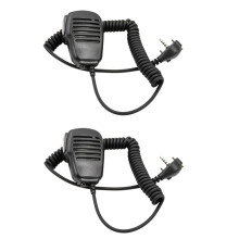 2X Shoulder Speaker Microphone Hand Mic with PTT for Vertex Standard Portable Two-Way Radio VX-231 EVX-531 VX-160