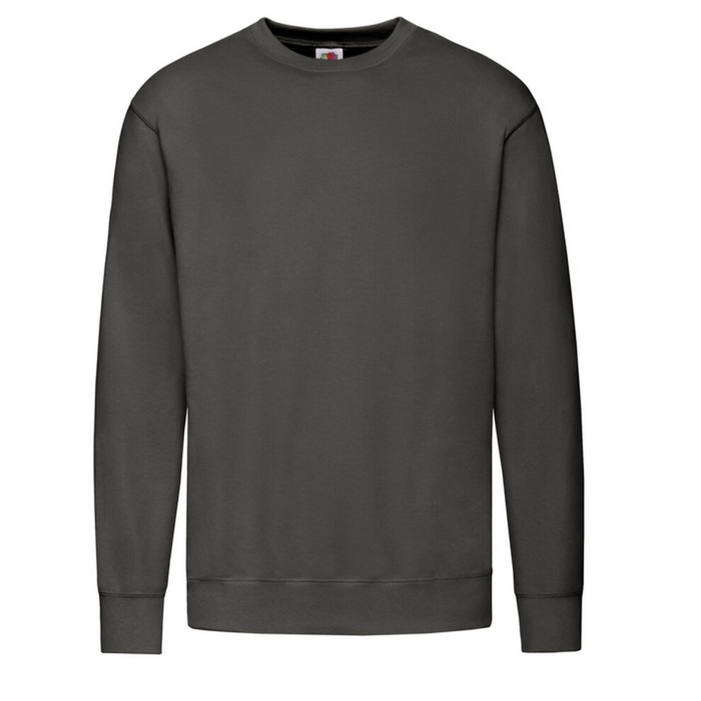 Fruit Of The Loom (L, Light Graphite) Mens Lightweight Set-In Sweatshirt