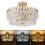 Living And Home Semi Flush Mount Crystal Ceiling Light 4