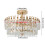Living And Home Semi Flush Mount Crystal Ceiling Light 6
