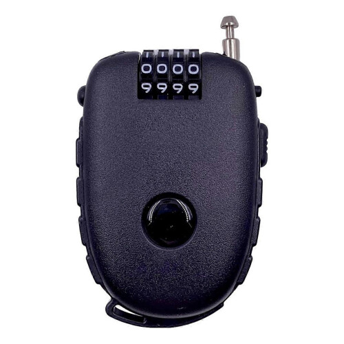 Cable Combination Padlock, Ski Lock, Stroller Lock, Cable Lock, 90cm / 2.4mm (Diameter) Steel Retrac MSPHX