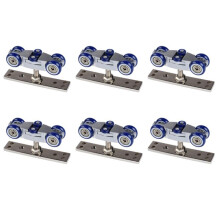 6X Bifold Door Hardware Wooden Sliding Door Pulley Furniture Hardware Wheel Barn Wall Door Folding Door Roller